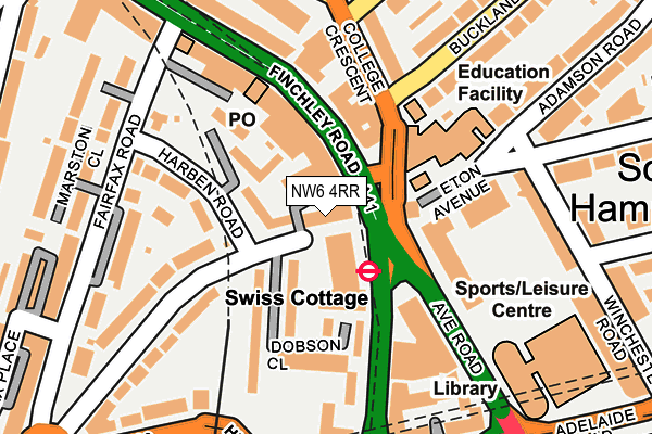 NW6 4RR map - OS OpenMap – Local (Ordnance Survey)