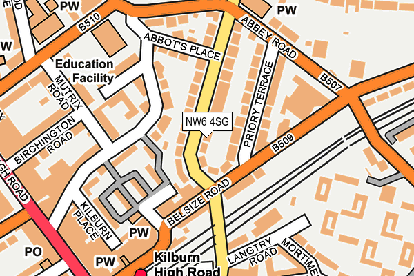 NW6 4SG map - OS OpenMap – Local (Ordnance Survey)