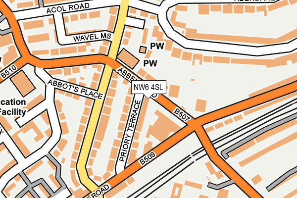 NW6 4SL map - OS OpenMap – Local (Ordnance Survey)