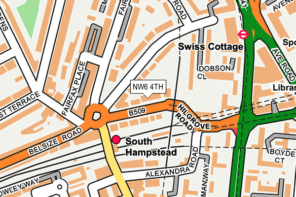 NW6 4TH map - OS OpenMap – Local (Ordnance Survey)