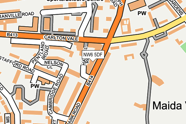 NW6 5DF map - OS OpenMap – Local (Ordnance Survey)
