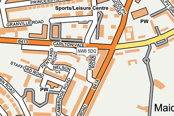 NW6 5DQ map - OS OpenMap – Local (Ordnance Survey)