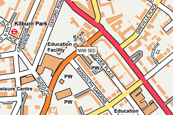 NW6 5ED map - OS OpenMap – Local (Ordnance Survey)