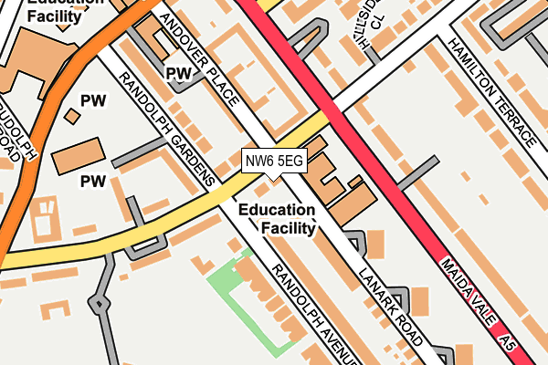 NW6 5EG map - OS OpenMap – Local (Ordnance Survey)