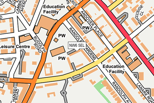 NW6 5EL map - OS OpenMap – Local (Ordnance Survey)