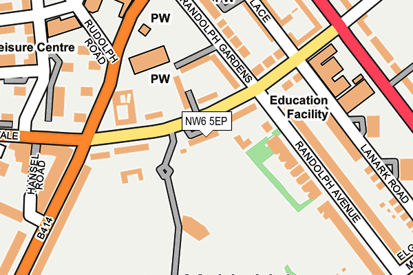NW6 5EP map - OS OpenMap – Local (Ordnance Survey)