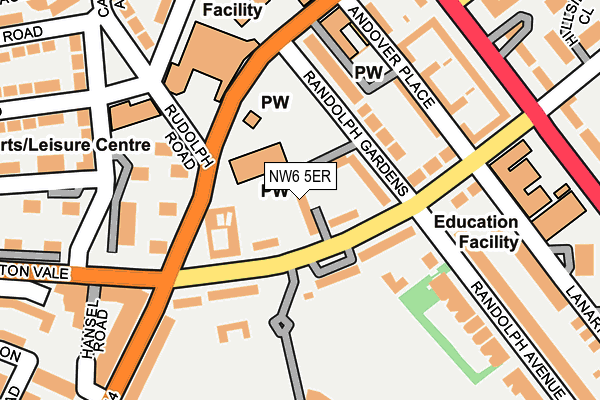 NW6 5ER map - OS OpenMap – Local (Ordnance Survey)