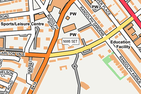 NW6 5ET map - OS OpenMap – Local (Ordnance Survey)
