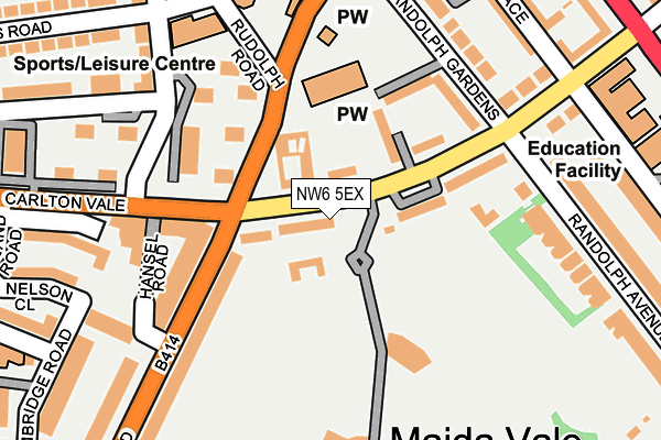 NW6 5EX map - OS OpenMap – Local (Ordnance Survey)