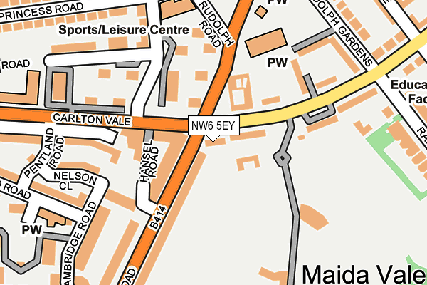 NW6 5EY map - OS OpenMap – Local (Ordnance Survey)