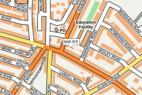 NW6 5FE map - OS OpenMap – Local (Ordnance Survey)
