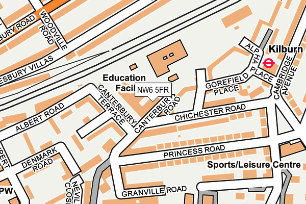 NW6 5FR map - OS OpenMap – Local (Ordnance Survey)