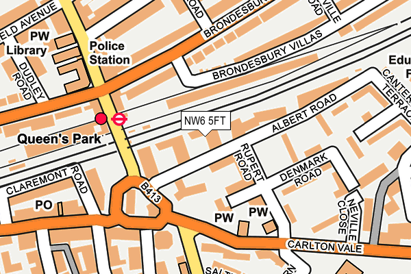 NW6 5FT map - OS OpenMap – Local (Ordnance Survey)