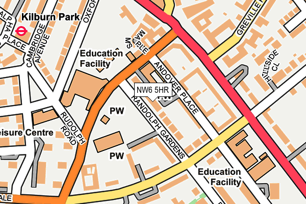 NW6 5HR map - OS OpenMap – Local (Ordnance Survey)