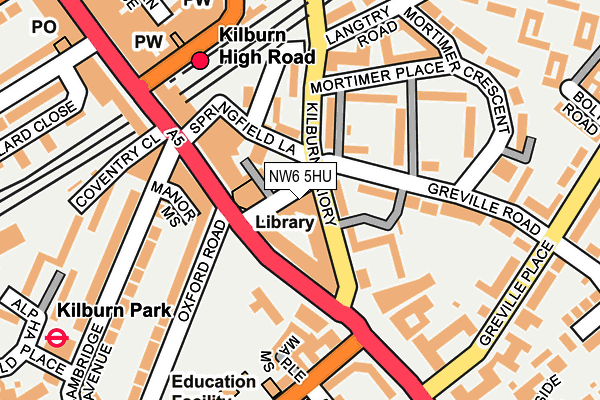 NW6 5HU map - OS OpenMap – Local (Ordnance Survey)