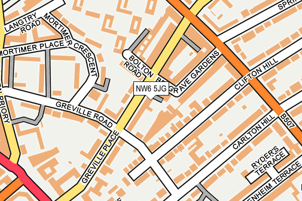NW6 5JG map - OS OpenMap – Local (Ordnance Survey)
