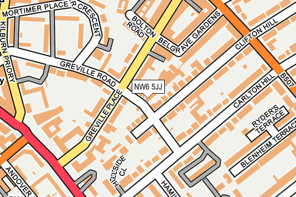 NW6 5JJ map - OS OpenMap – Local (Ordnance Survey)