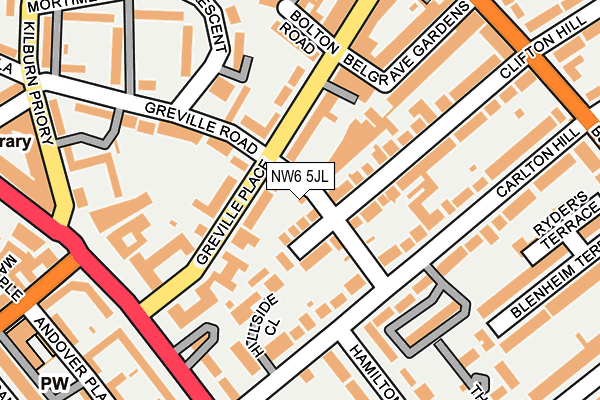 NW6 5JL map - OS OpenMap – Local (Ordnance Survey)