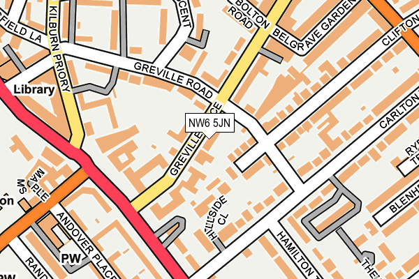 NW6 5JN map - OS OpenMap – Local (Ordnance Survey)