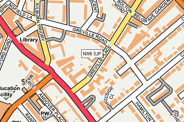 NW6 5JP map - OS OpenMap – Local (Ordnance Survey)