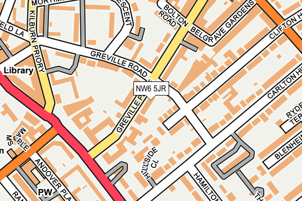 NW6 5JR map - OS OpenMap – Local (Ordnance Survey)