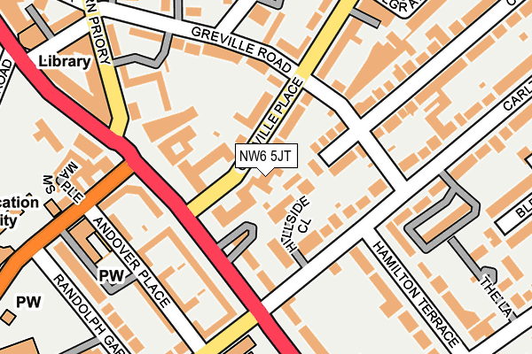 NW6 5JT map - OS OpenMap – Local (Ordnance Survey)