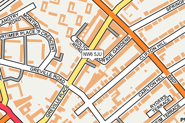 NW6 5JU map - OS OpenMap – Local (Ordnance Survey)