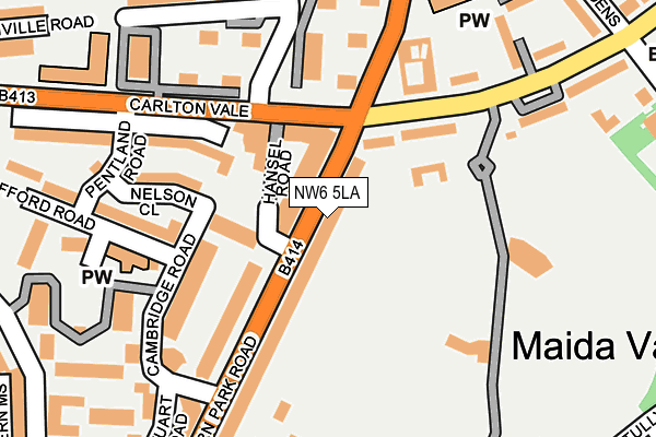 NW6 5LA map - OS OpenMap – Local (Ordnance Survey)
