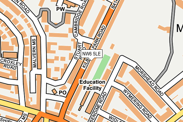 NW6 5LE map - OS OpenMap – Local (Ordnance Survey)