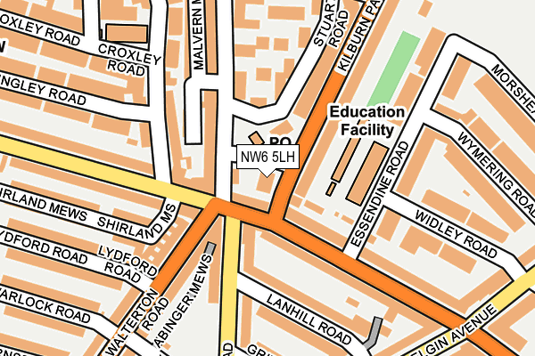 NW6 5LH map - OS OpenMap – Local (Ordnance Survey)