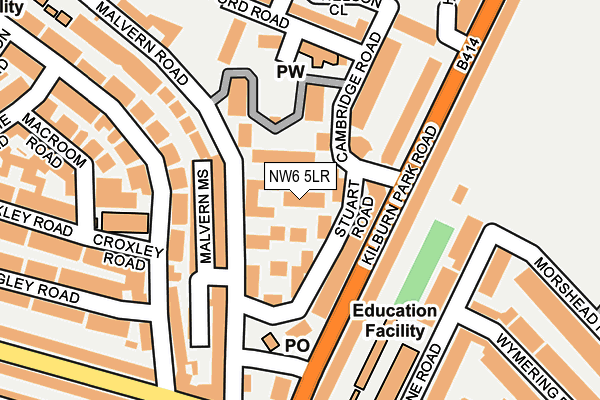 NW6 5LR map - OS OpenMap – Local (Ordnance Survey)