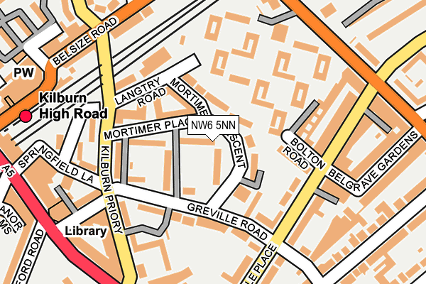 NW6 5NN map - OS OpenMap – Local (Ordnance Survey)