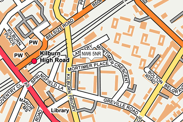 NW6 5NR map - OS OpenMap – Local (Ordnance Survey)