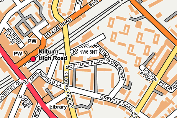 NW6 5NT map - OS OpenMap – Local (Ordnance Survey)