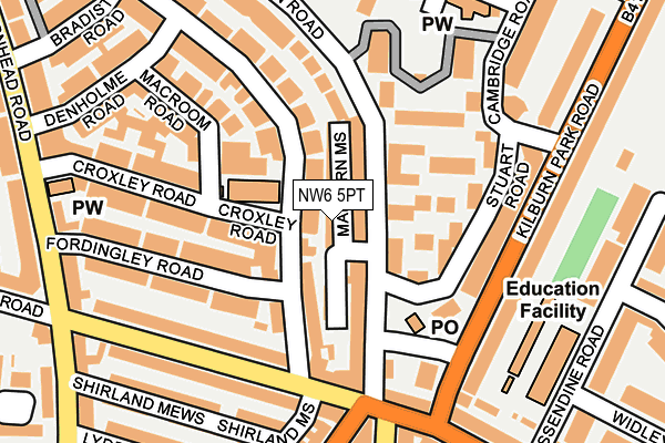 NW6 5PT map - OS OpenMap – Local (Ordnance Survey)
