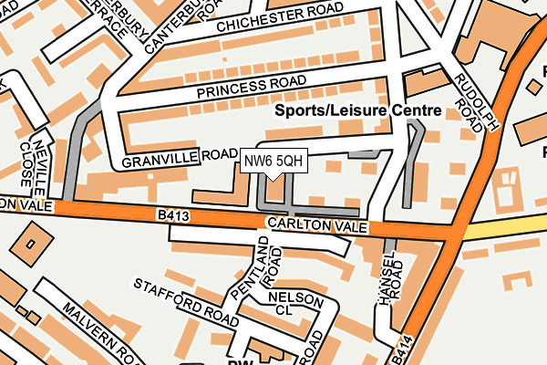 NW6 5QH map - OS OpenMap – Local (Ordnance Survey)