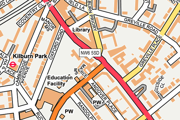 NW6 5SD map - OS OpenMap – Local (Ordnance Survey)