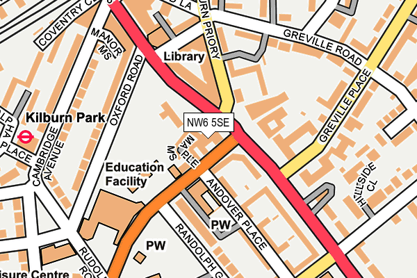 NW6 5SE map - OS OpenMap – Local (Ordnance Survey)