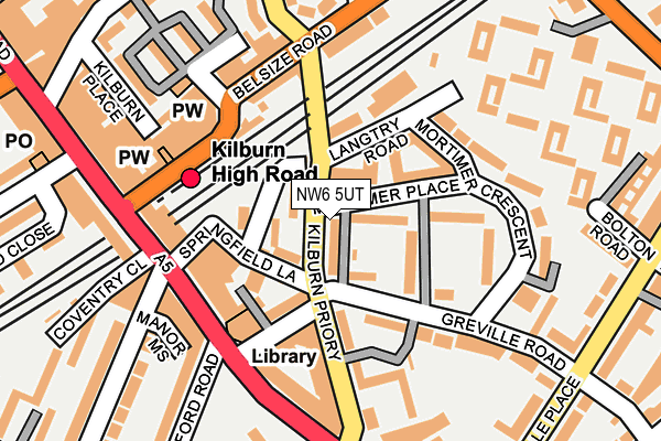 NW6 5UT map - OS OpenMap – Local (Ordnance Survey)