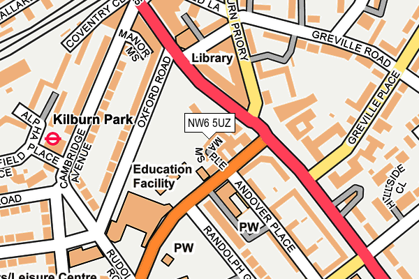 NW6 5UZ map - OS OpenMap – Local (Ordnance Survey)