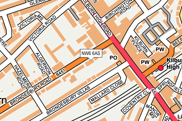 NW6 6AS map - OS OpenMap – Local (Ordnance Survey)