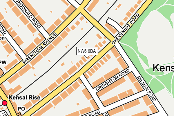NW6 6DA map - OS OpenMap – Local (Ordnance Survey)