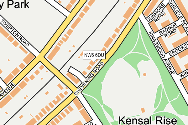 NW6 6DU map - OS OpenMap – Local (Ordnance Survey)