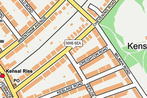 NW6 6EA map - OS OpenMap – Local (Ordnance Survey)
