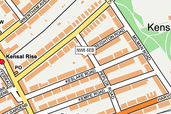 NW6 6EB map - OS OpenMap – Local (Ordnance Survey)