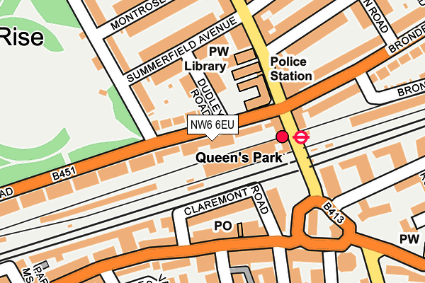 NW6 6EU map - OS OpenMap – Local (Ordnance Survey)