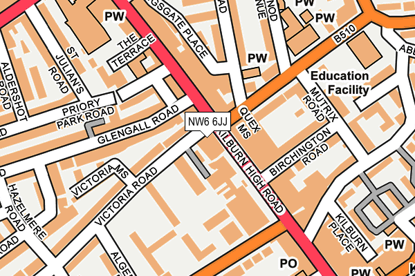 NW6 6JJ map - OS OpenMap – Local (Ordnance Survey)