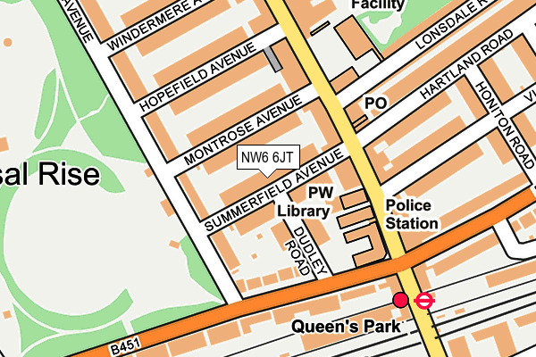 NW6 6JT map - OS OpenMap – Local (Ordnance Survey)