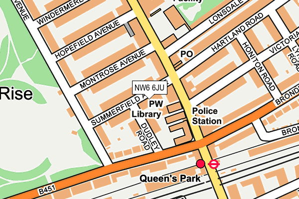 NW6 6JU map - OS OpenMap – Local (Ordnance Survey)