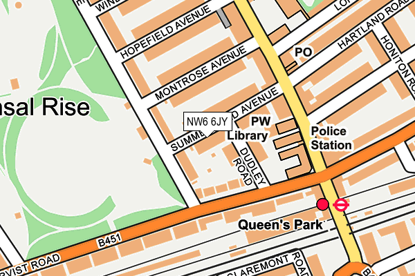 NW6 6JY map - OS OpenMap – Local (Ordnance Survey)